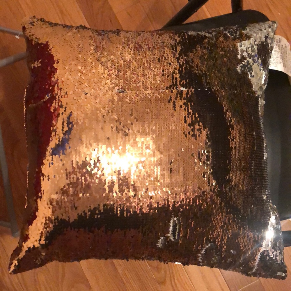 Sequin pillow